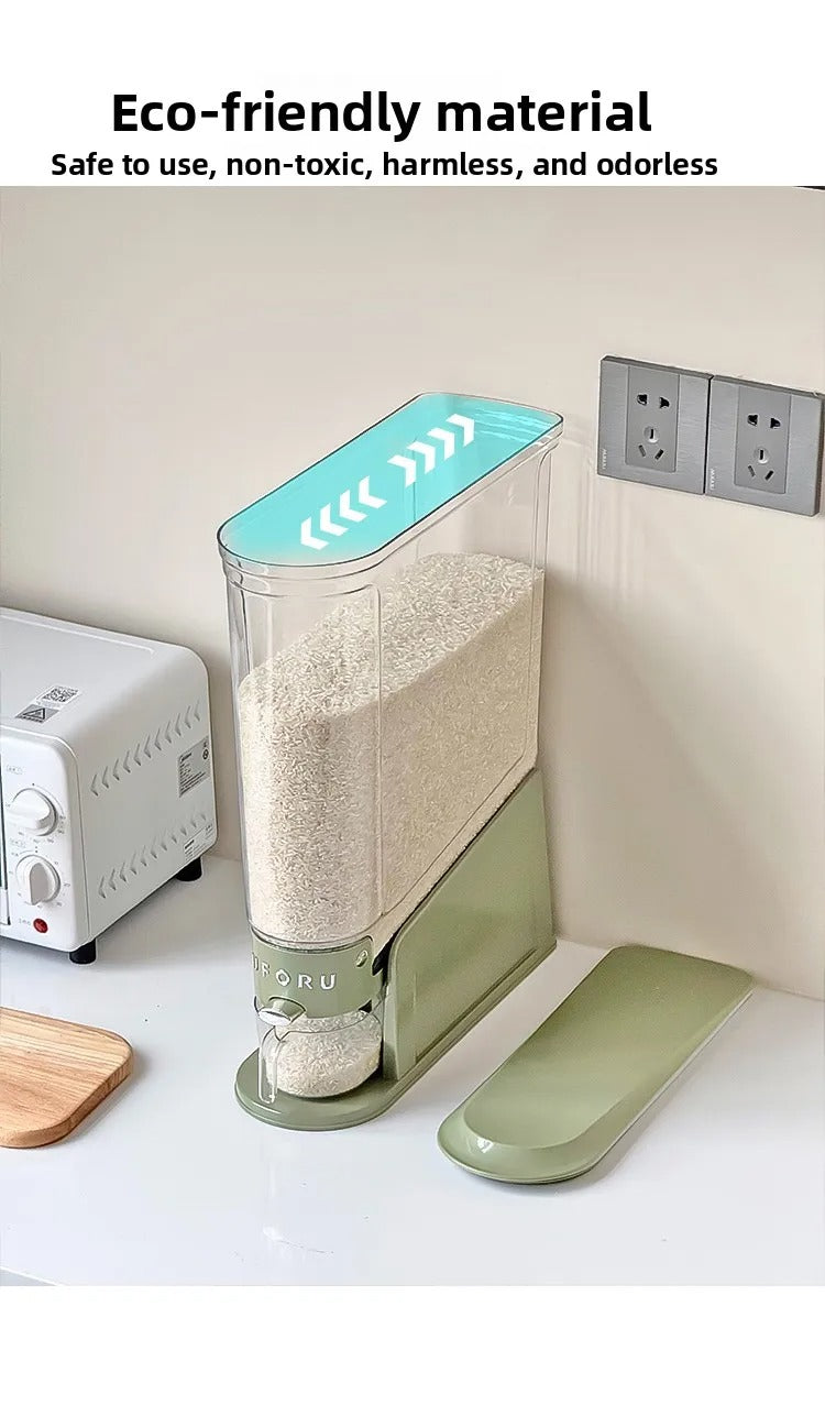 High-End Slippery Rice Container Storage Box | 5-Compartment Grain Dispenser for Home Use
