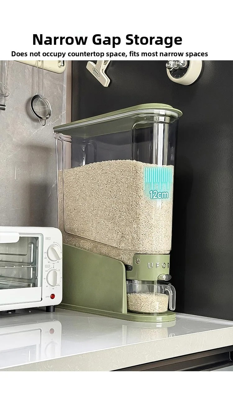 High-End Slippery Rice Container Storage Box | 5-Compartment Grain Dispenser for Home Use