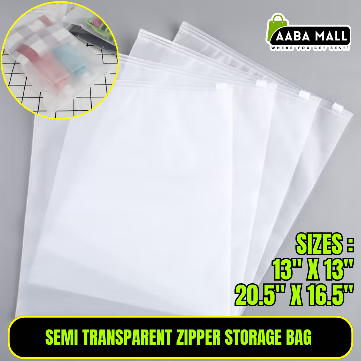 Zipper Storage Bag β Thickened Dustproof Travel Organizer, Semi-Transparent Clothes Storage Pouch