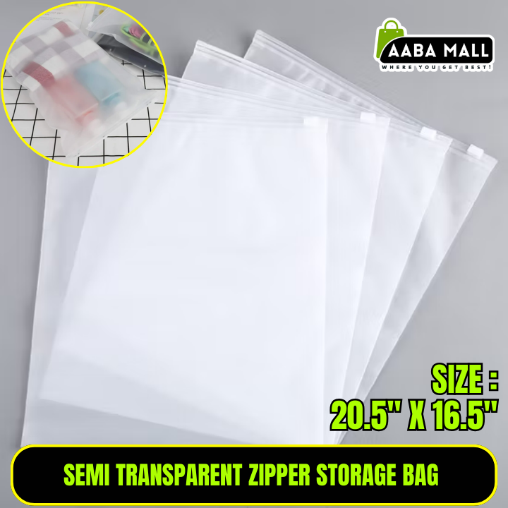 Zipper Storage Bag β Thickened Dustproof Travel Organizer, Semi-Transparent Clothes Storage Pouch