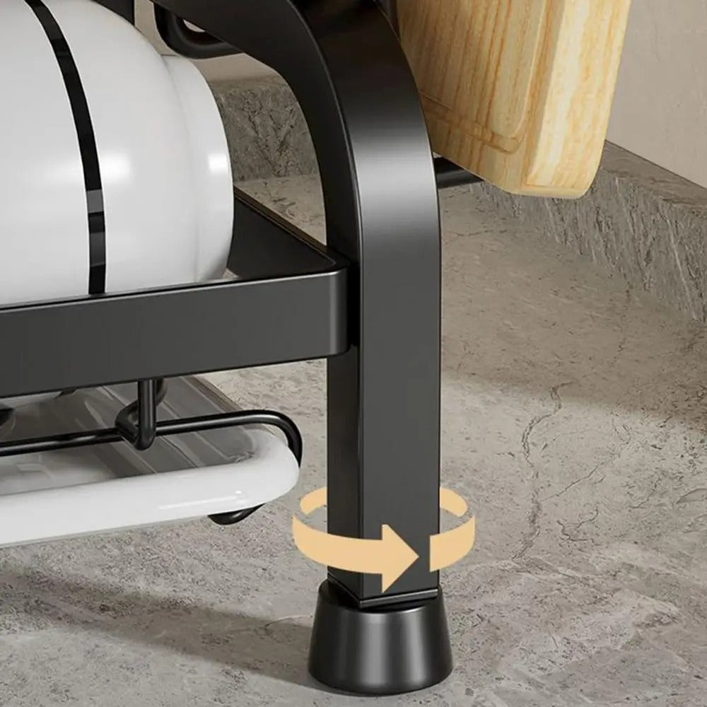 Sink Countertop Organizer β Kitchen Faucet Storage Rack & Sponge Holder | Stable Cabinet Organizer & Space-Saving Drying Rack for Kitchen