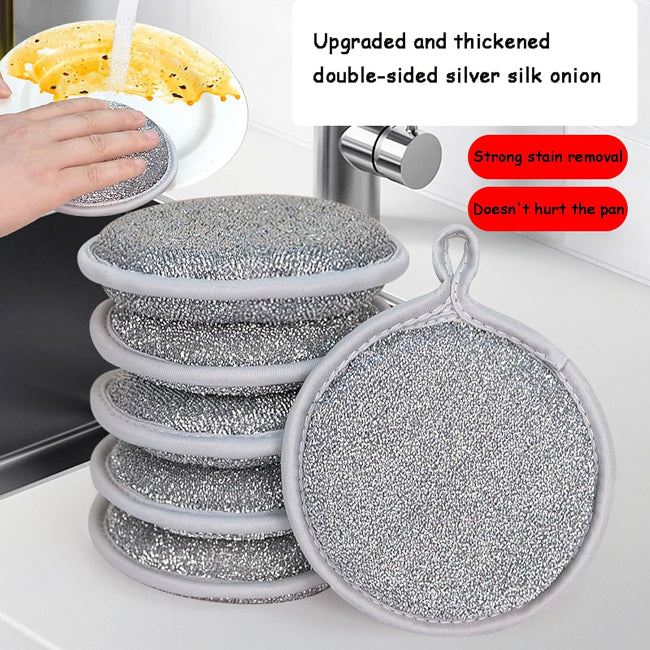 Durable wire scrub towel for pots and pans