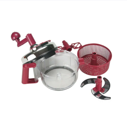 Hand Mixer Food Chopper | Manual Food Processor & Mixer Blender | Rotary Onion Chopper for Garlic, Salad, Salsa, Vegetables & Nuts