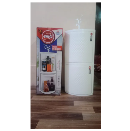 Rotating Triangle Wall-Mounted Bathroom Shelf β White Plastic Corner Storage Rack β Dustproof Organizer for Bathroom & Kitchen