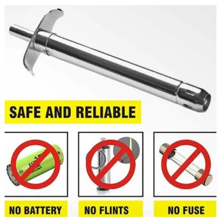 2-in-1 Gas Stove Kitchen Lighter with Stainless Steel Knife β Metallic Ignition Lighter with Spark for Stove, Burner & Cooking Use