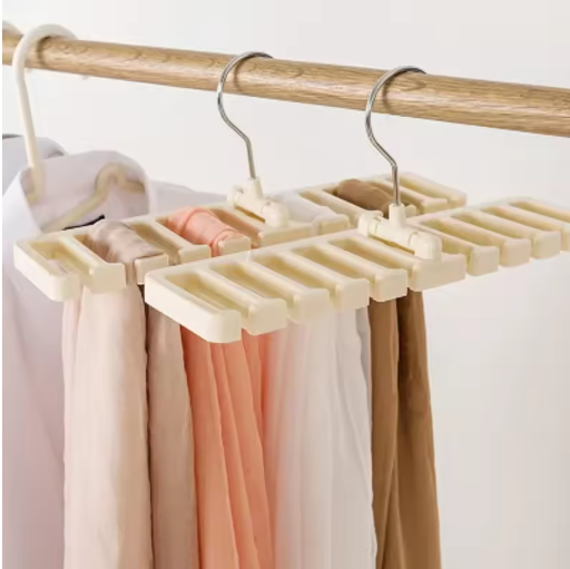 Tie, Belt & Scarf Organizer Rack β Closet Wardrobe Space Saver Hanger with Metal Hook | Multi-Purpose Belt Holder & Tie Hanger