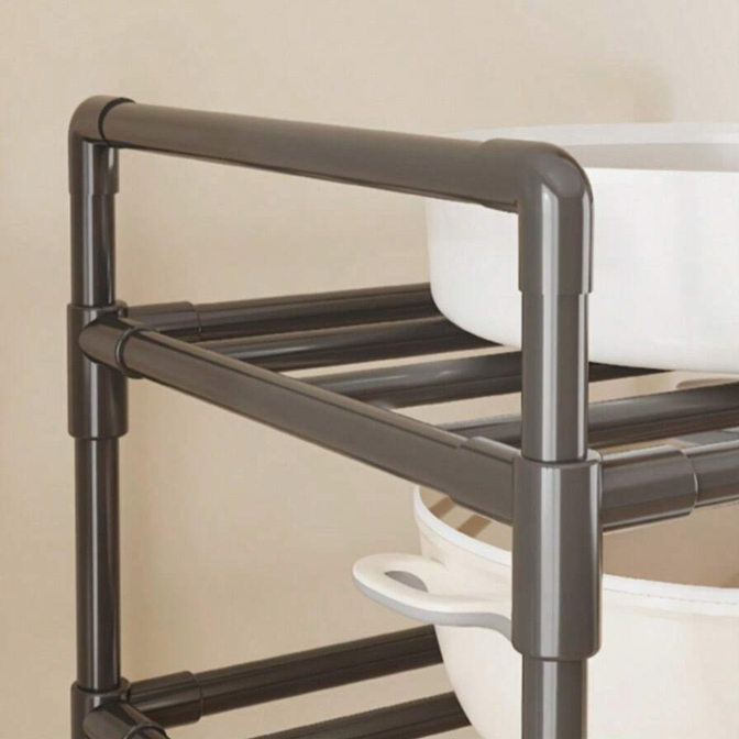 5 Tier Metal Shelving Unit with Wheels – Heavy Duty Floor Standing Storage Rack | Multifunctional Shelf Organizer for Garage, Kitchen, Office & Home