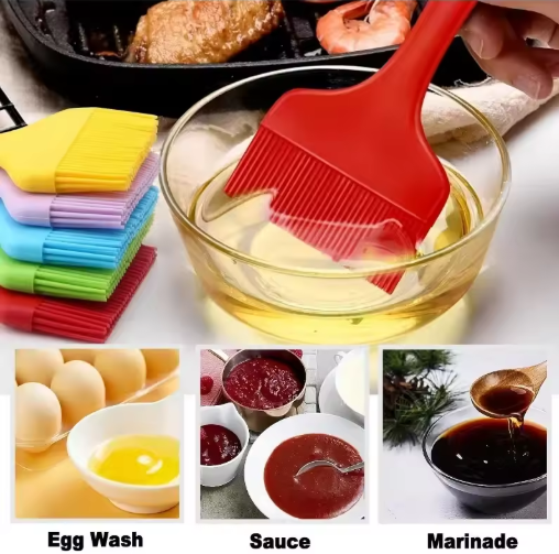 Barbeque Oil Brush Heat Resistant - Stainless Steel Long Handle Brush