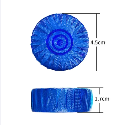 Pack of 10 Blue Automatic Toilet Cleaner Tablets – Stain Remover, Deodorizer & Flush Tank Freshener Tabs