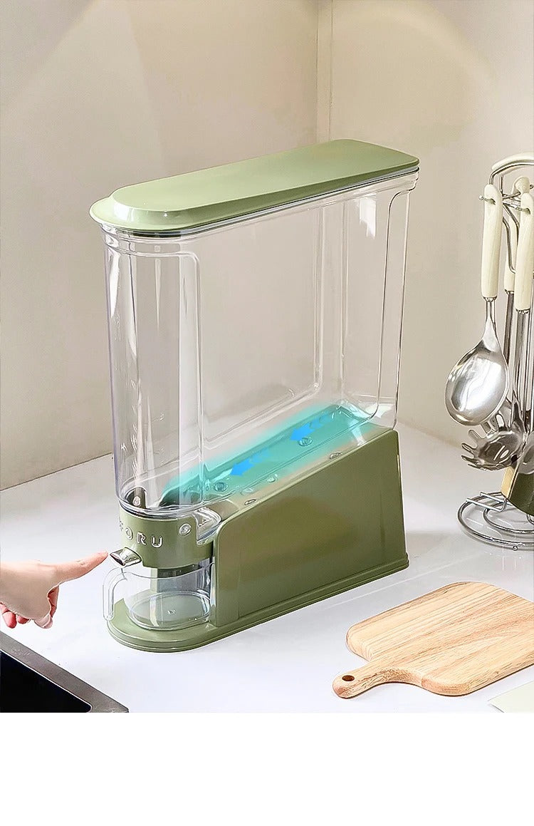 High-End Slippery Rice Container Storage Box | 5-Compartment Grain Dispenser for Home Use