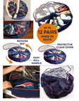 12 Racks Shoe Organizer Round Shape 360 Zipper to Keep Shoes Cleaning Tool