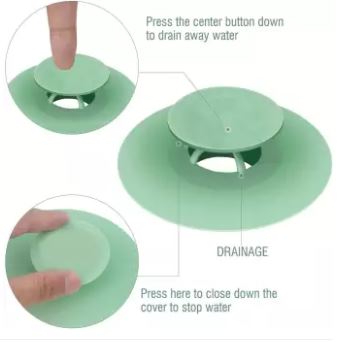 Shower Drain Stopper - Silicone Bathtub Sink Stopper Hair Trap Hair Catcher Bathtub Drain Strainers Protectors Cover for Floor Laundry Kitchen and Bathroom