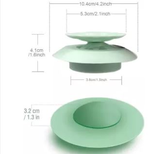 Shower Drain Stopper - Silicone Bathtub Sink Stopper Hair Trap Hair Catcher Bathtub Drain Strainers Protectors Cover for Floor Laundry Kitchen and Bathroom