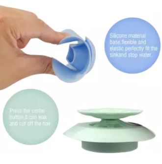 Shower Drain Stopper - Silicone Bathtub Sink Stopper Hair Trap Hair Catcher Bathtub Drain Strainers Protectors Cover for Floor Laundry Kitchen and Bathroom