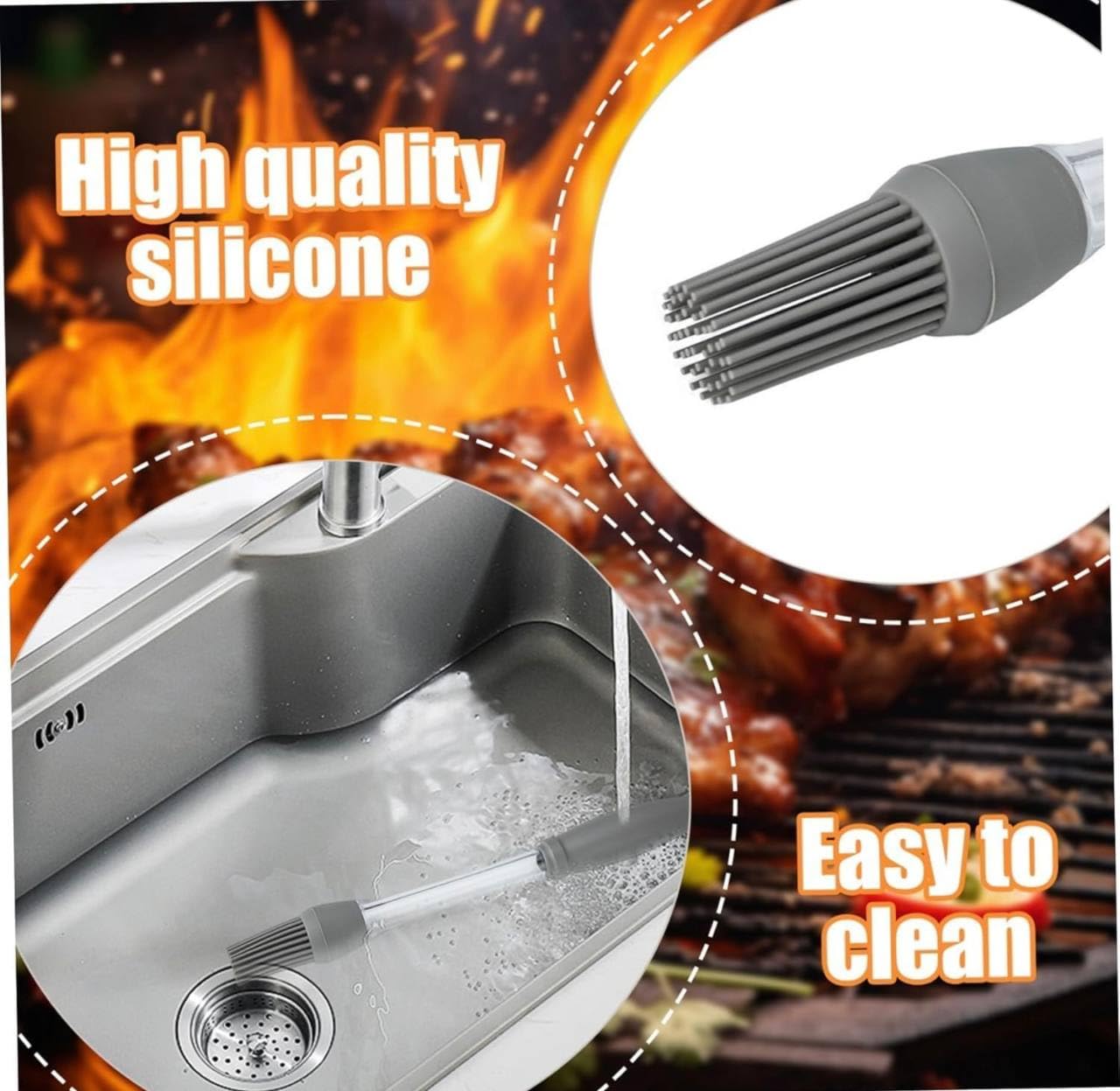 Silicone Basting Brushes for BBQ Grill and Cooking