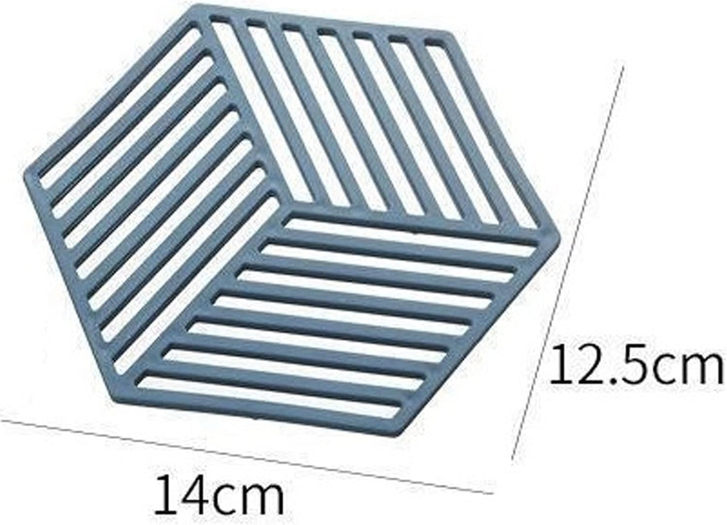 Flexible Durable Pot Holder Coasters Reusable Hexagon Cup Mat Heat Trivet for Kitchen - Silicone Mat Hexagon Shape