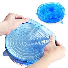 6 Pieces Silicone Stretch Lids Wrap Dish Bowl Pan Cover Kitchen Food Keep Fresh
