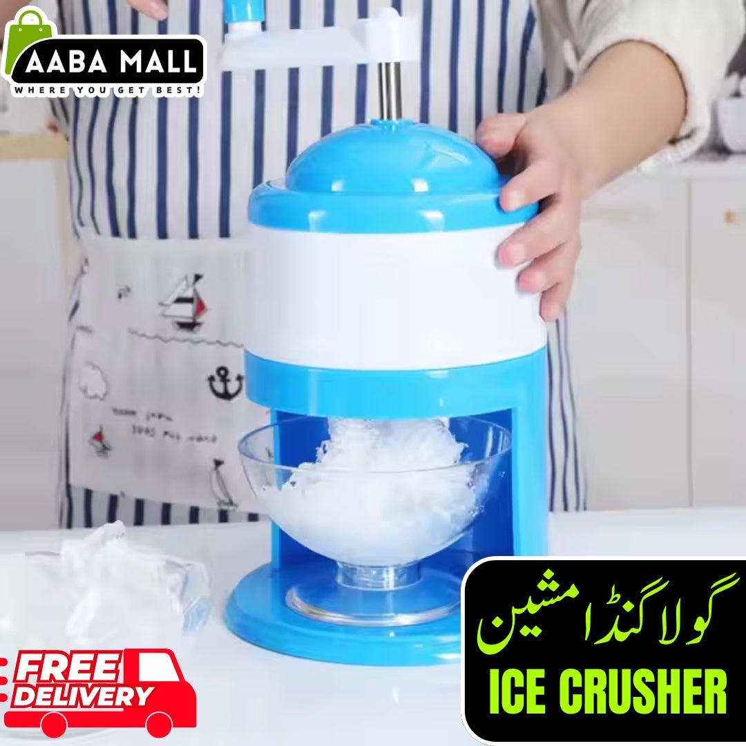 GOLA GANDA MACHINE Hand-Crank Shaved Ice Maker Machine | Manual Ice Shaver & Crusher for Snow Cones