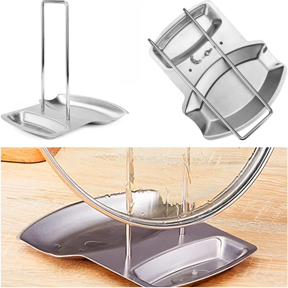 Steady Spoon Rest Stainless Steel Pan Pot Cover Lid Rack