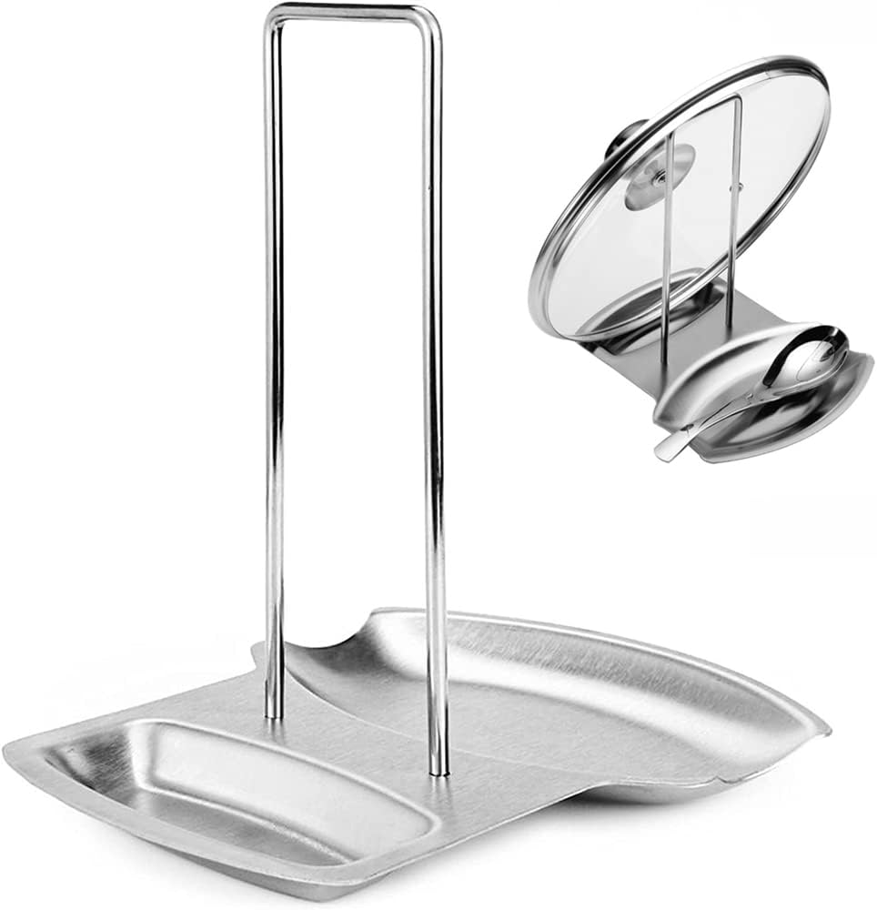 Steady Spoon Rest Stainless Steel Pan Pot Cover Lid Rack