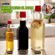Square Plastic Oil Bottle with Cap - 90ML, 250ML, 500ML Transparent Oil Dispenser for Kitchen | Leakproof Cooking Oil Bottle