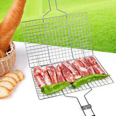 Stainless Steel Folding Grill-Food Grade Grill Basket (X-Large)