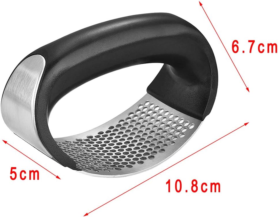 2in1 Stainless Steel Garlic Press Grinder, Garlic Crusher