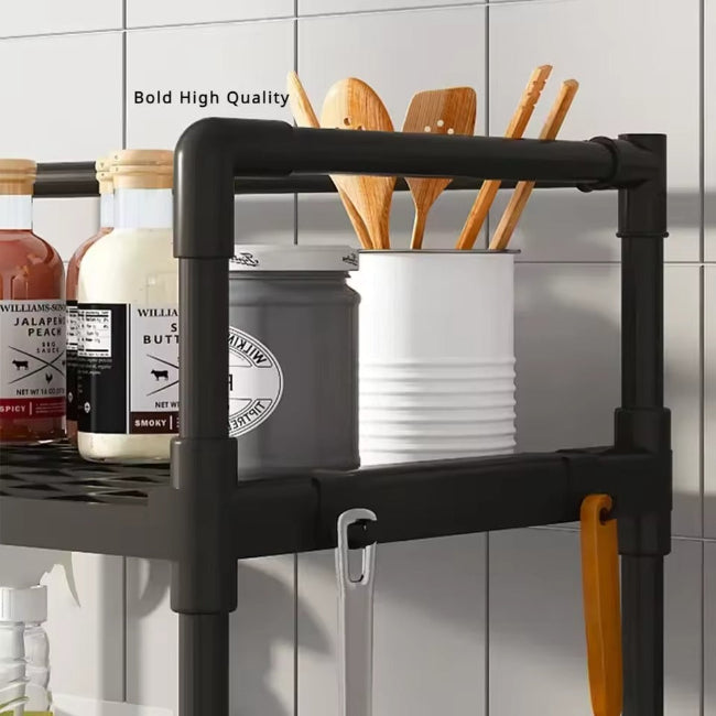 Vertical 5-layer organizer for kitchen or bath