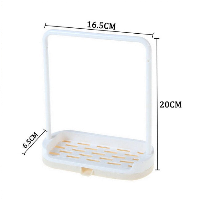 Sink organizer for sponge, towel and cleaning tools