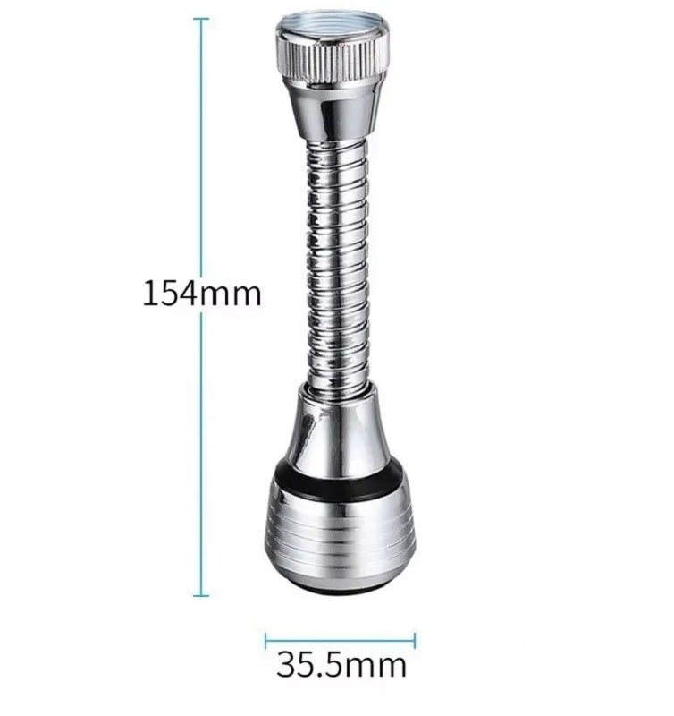 TURBO FLEX Faucet Sprayer Water Attachment 360°Rotating Hose Faucet Extension Attachment for Kitchen Sink Bathtub
