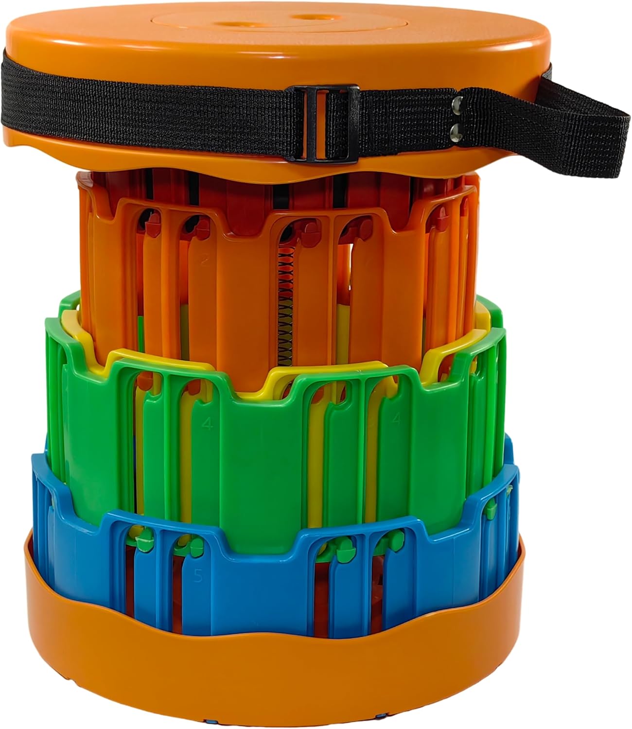 Telescopic Stool, Orange Portable Folding Stool, Adjustable Camping Stool, Barbecue Stool, Fishing Stool