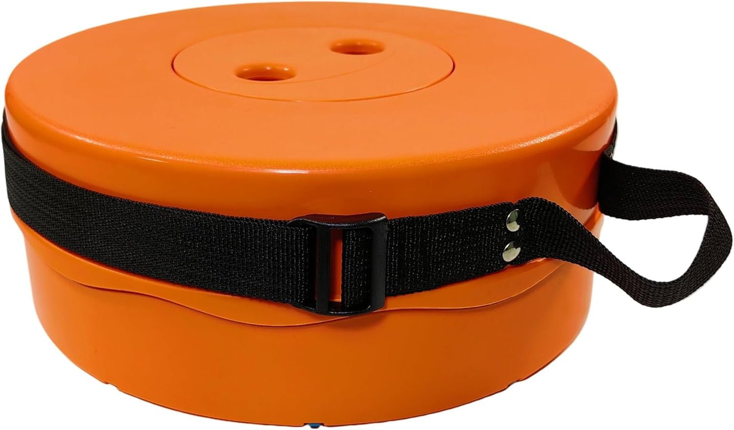 Telescopic Stool, Orange Portable Folding Stool, Adjustable Camping Stool, Barbecue Stool, Fishing Stool