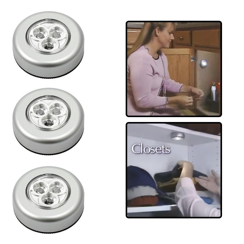 STICK 'N' CLICK SUPER BRIGHT LED PUSH LIGHTS
