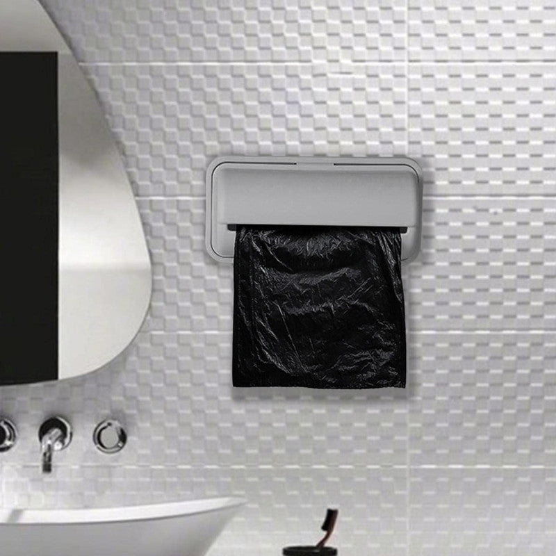 Wall mount garbage bag dispenser organizer