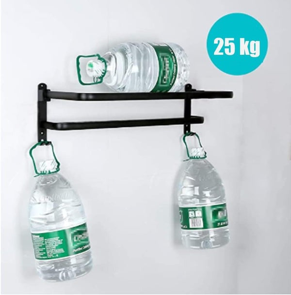 Wall mounted aluminum alloy bathroom towel rack with double bars