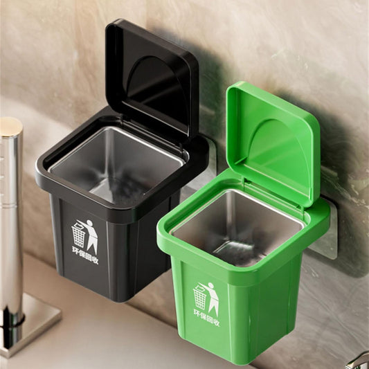 wall-mounted stainless steel ashtray with lid