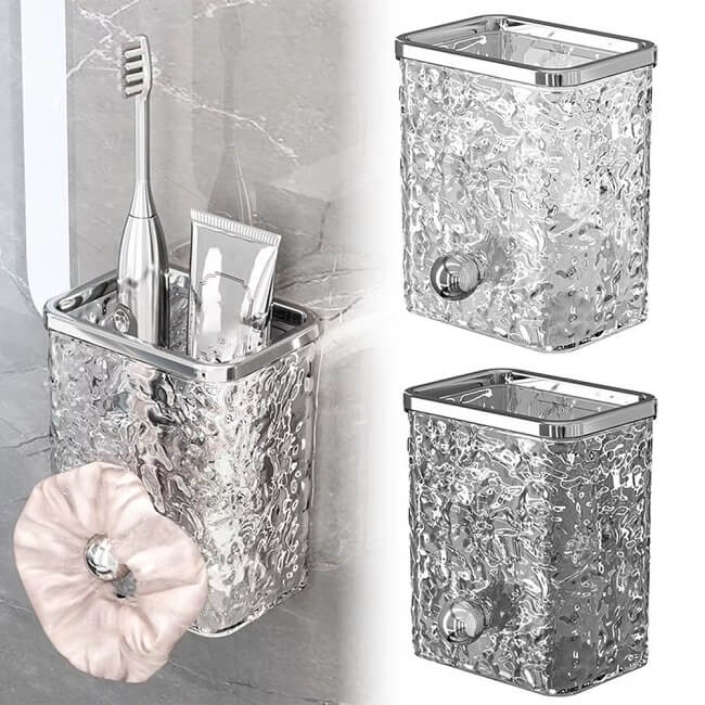 Premium Wall Storage Organizer | Self Adhesive Wall Basket | Bathroom Kitchen Organizer | Vanity Makeup Holder | Entryway Key Holder | Study Table Pen Stand | Deewar Storage Box