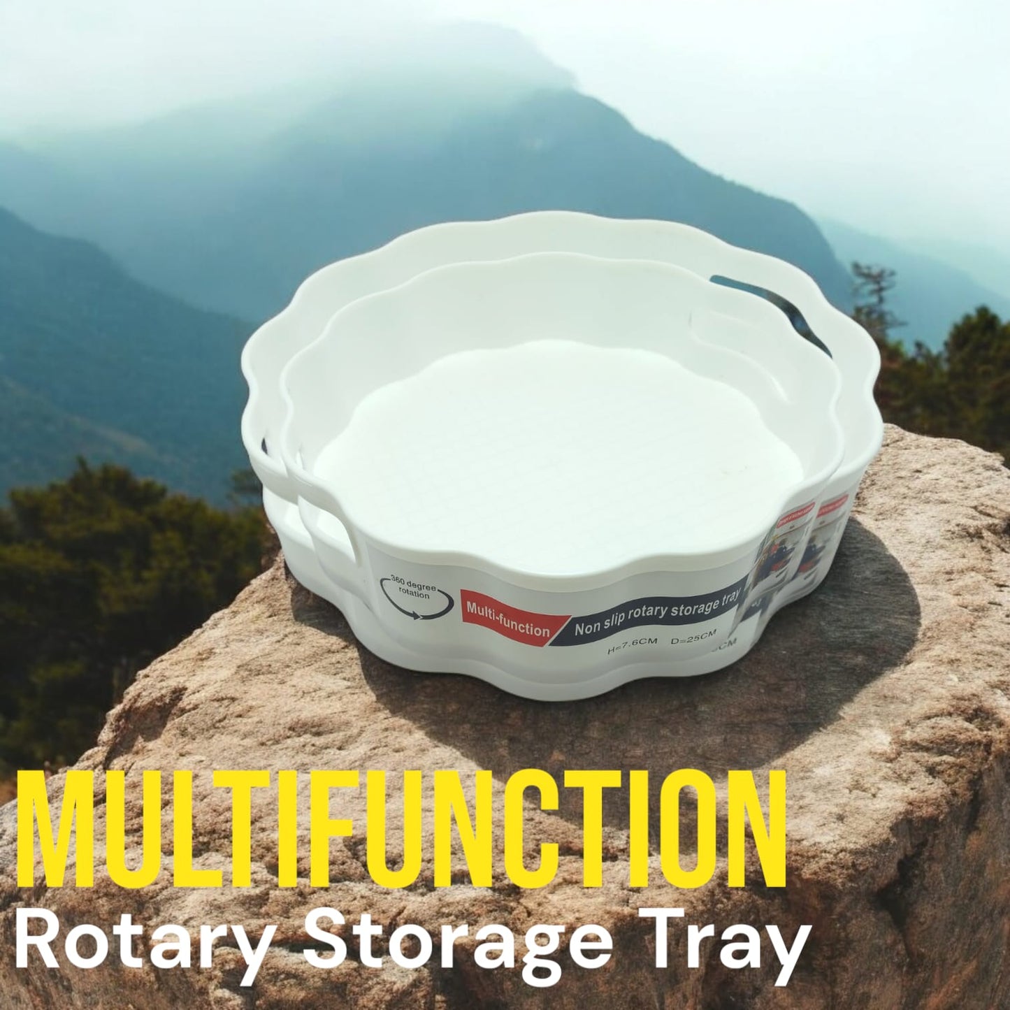 Multi-Function 360° Rotating Turntable Organizer