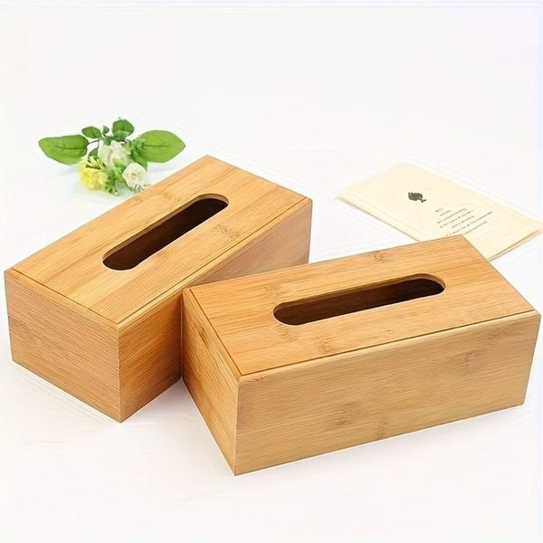 Wooden Tissue Storage Box