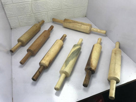 Wooden rolling pin for roti making