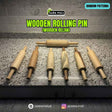 Wooden Rolling Pin ? Rotatable Roller Pin for Roti & Baking (Wooden Belan)