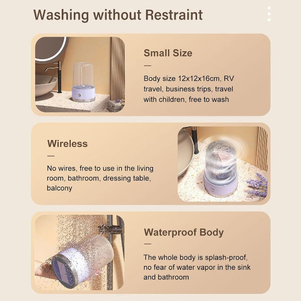 portable washing machine, mini washing machine, travel laundry cup, wireless washing machine, baby clothes washer, camping laundry machine, dorm washing machine, lavadora portatil