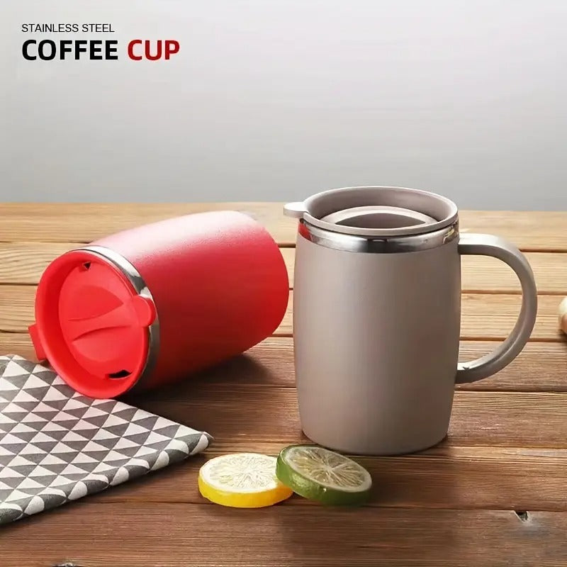 Stainless Steel Coffee Mug with Lid – 17.6oz Insulated Travel Cup | Hot & Cold Drinkware for Coffee, Tea, Water & More | Perfect Gift