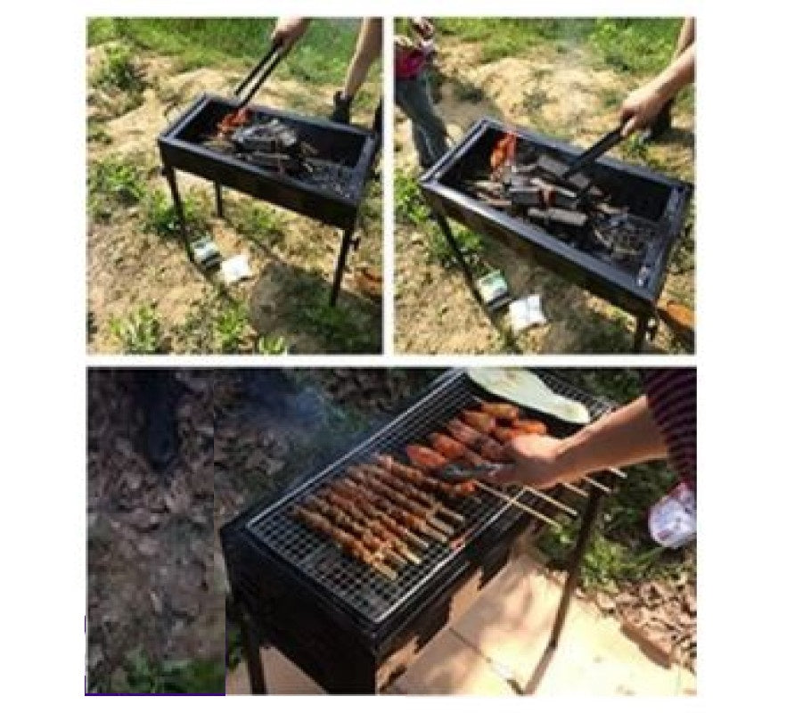 FOLDING Barbecue Grill, BBQ / BAR B Q Portable Grill WITH COOKING PLATE