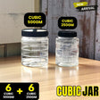 12-Piece Cubic Airtight Kitchen Storage Jar Set ? BPA-Free Transparent Containers (6x 500g, 6x 250g) for Spices, Pulses & Snacks