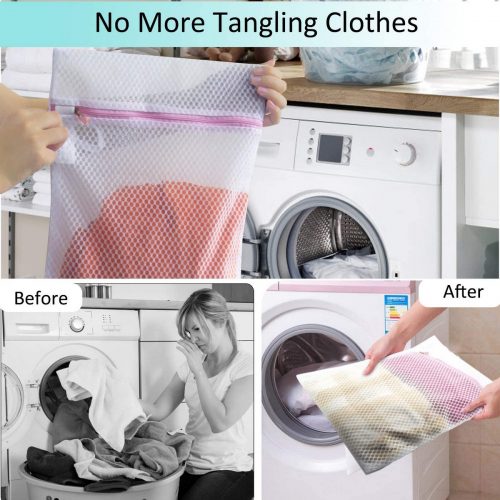 Zipped Laundry Washing Bags - Pack of 3