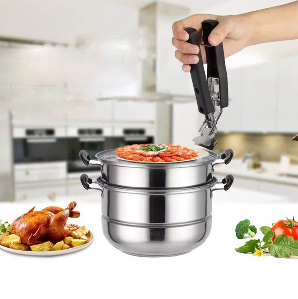 Hot Bowl PICK UP HOLDER Hot Dish Pot Handle Clamp Clip Plate Pan Holder Gripper Retriever Tongs - AABA MALL