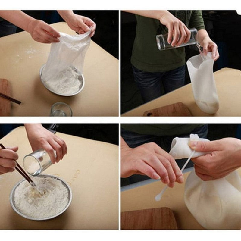 Silicone Kneading Dough Bag | Non-Toxic Reusable Kneading Tool for Bread, Pastry, Pizza & Tortilla | Mess-Free Dough Mixer & Baking Tool