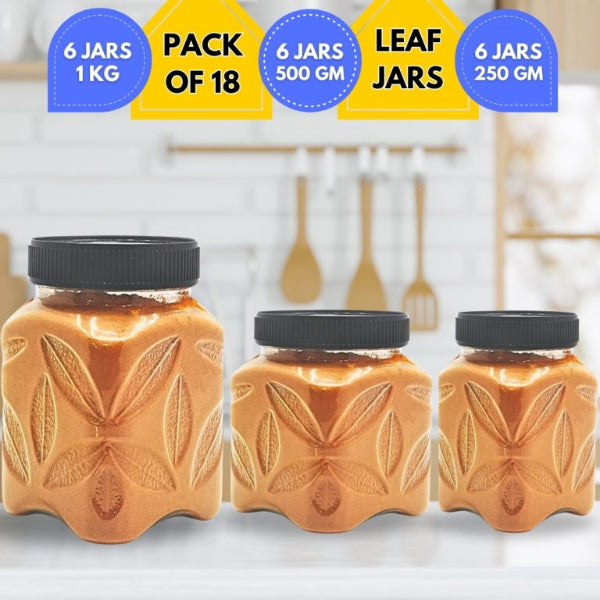 plastic jar set, leaf jars, airtight containers, food storage jars, kitchen organizer, BPA free jars, transparent jars, snack containers, premium jar set