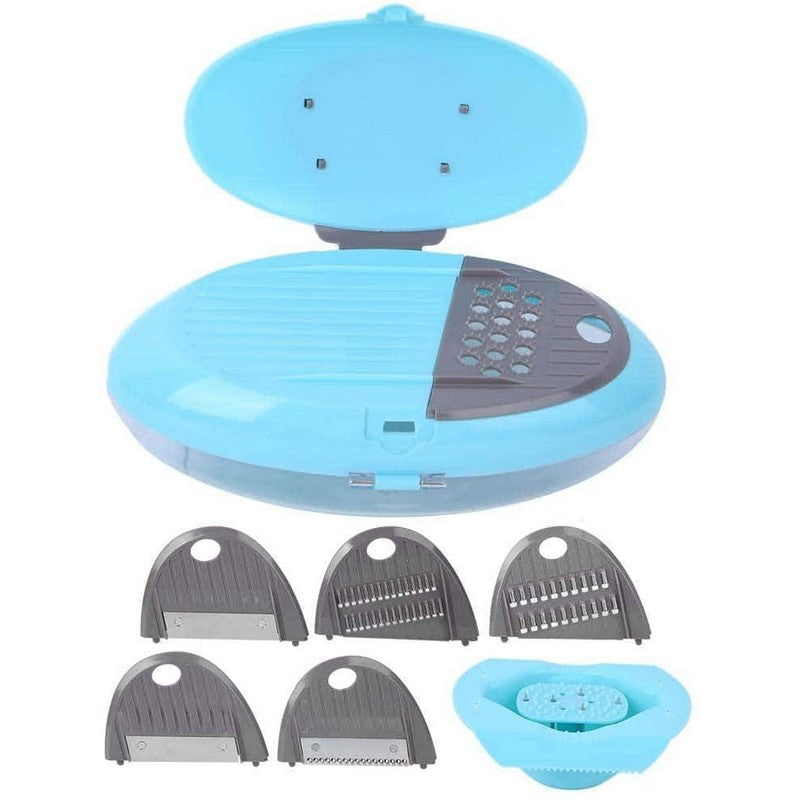 Multifunctional 6 in 1 Vegetable Chopper - Durable Vegetable Cutter with 6 Stainless Steel Blades